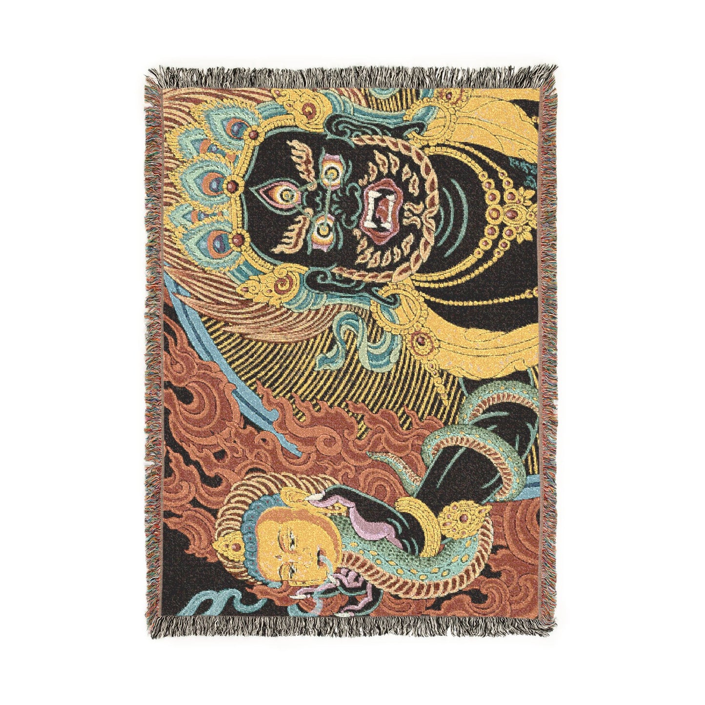 Tibetan Deity Woven Blanket — By Tas Dazaloglou