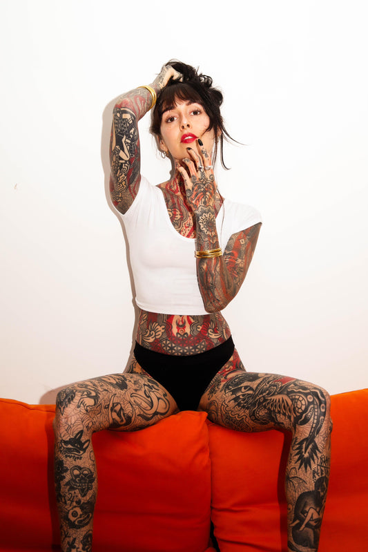 Classic Apparel: Staple Scoop Neck Crop Top (White)