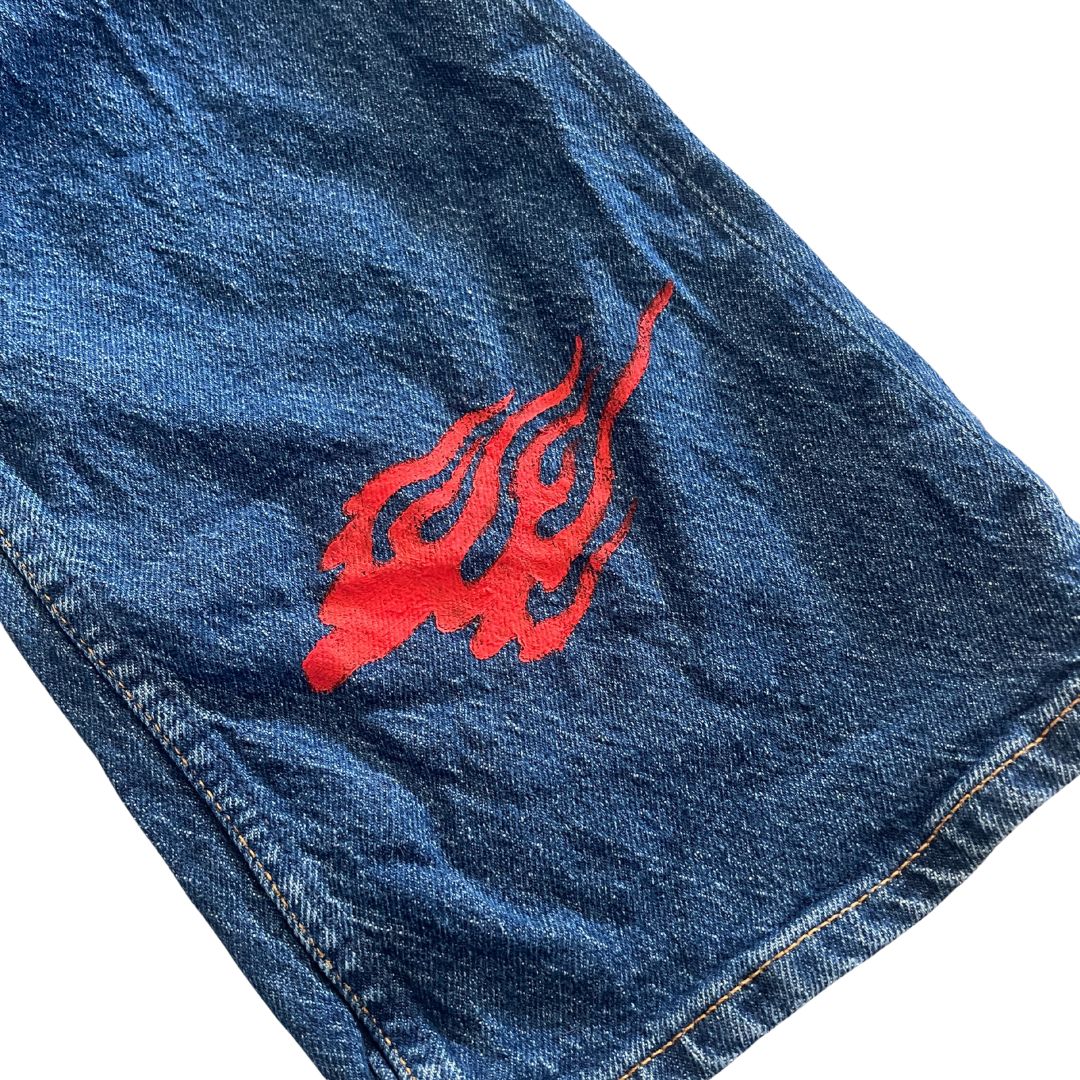 The Perfect Nudie Jeans with a Red Flame