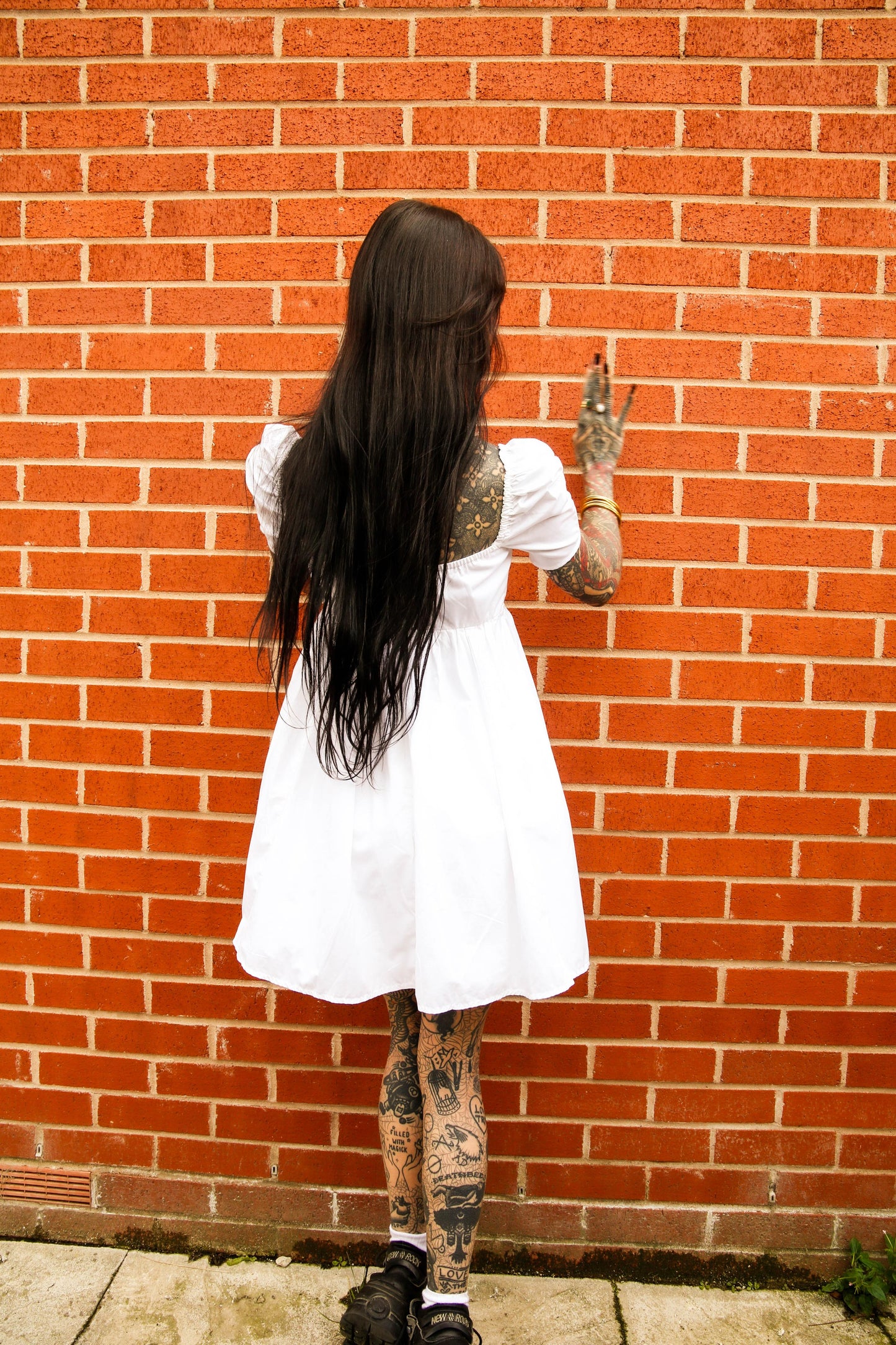 Classic Apparel: Baby Doll Dress in China White