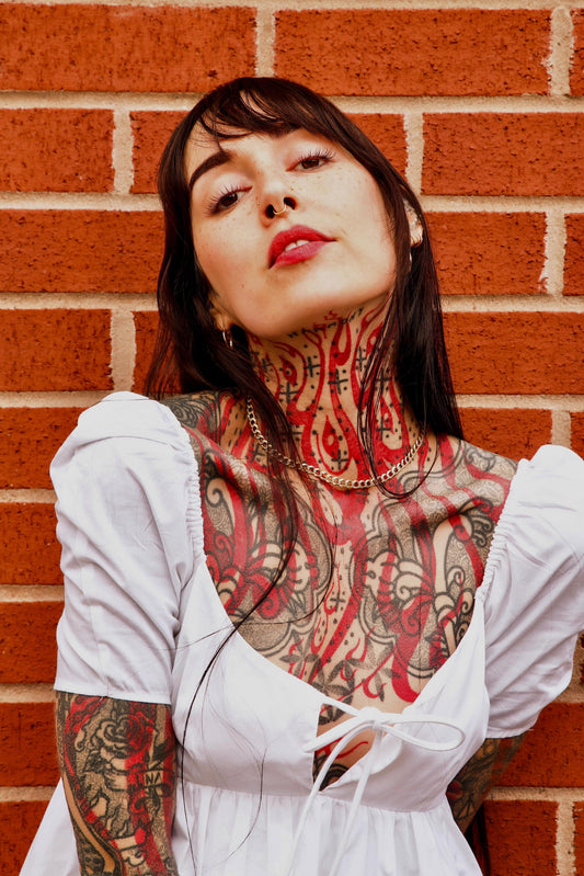 Classic Apparel: Baby Doll Dress in China White