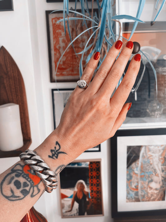 Traditional Signet Ring (Small with Texture)