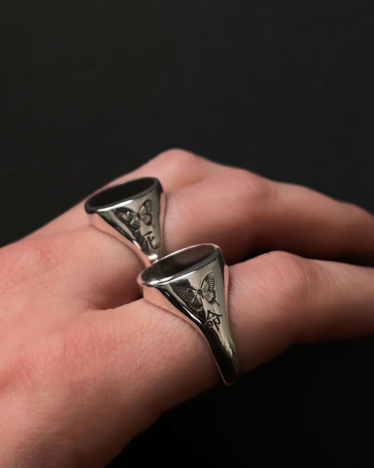 Life and Death Butterfly Ring