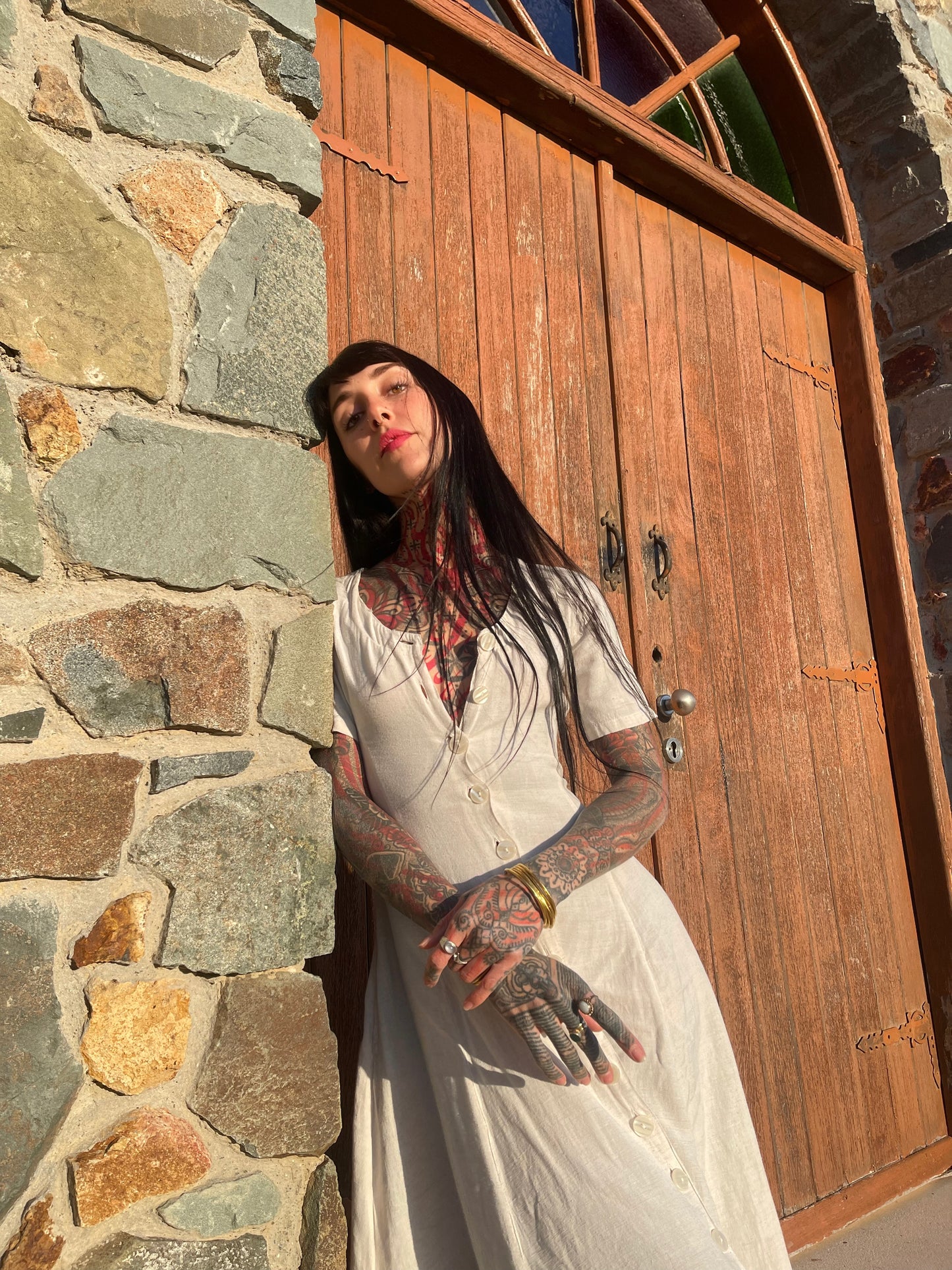 Classic Apparel: In Bloom Dress (Off White)