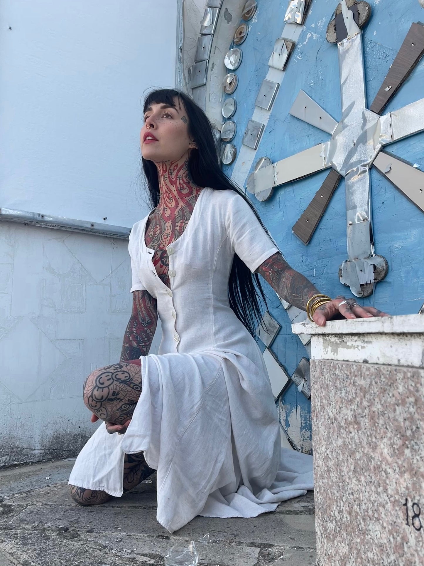 Classic Apparel: In Bloom Dress (Off White)