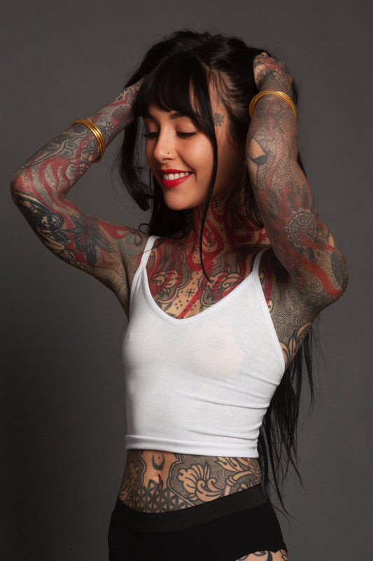 Classic Apparel: White Cropped Cami