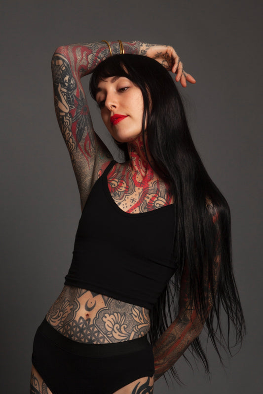 Classic Apparel: Black Cropped Cami