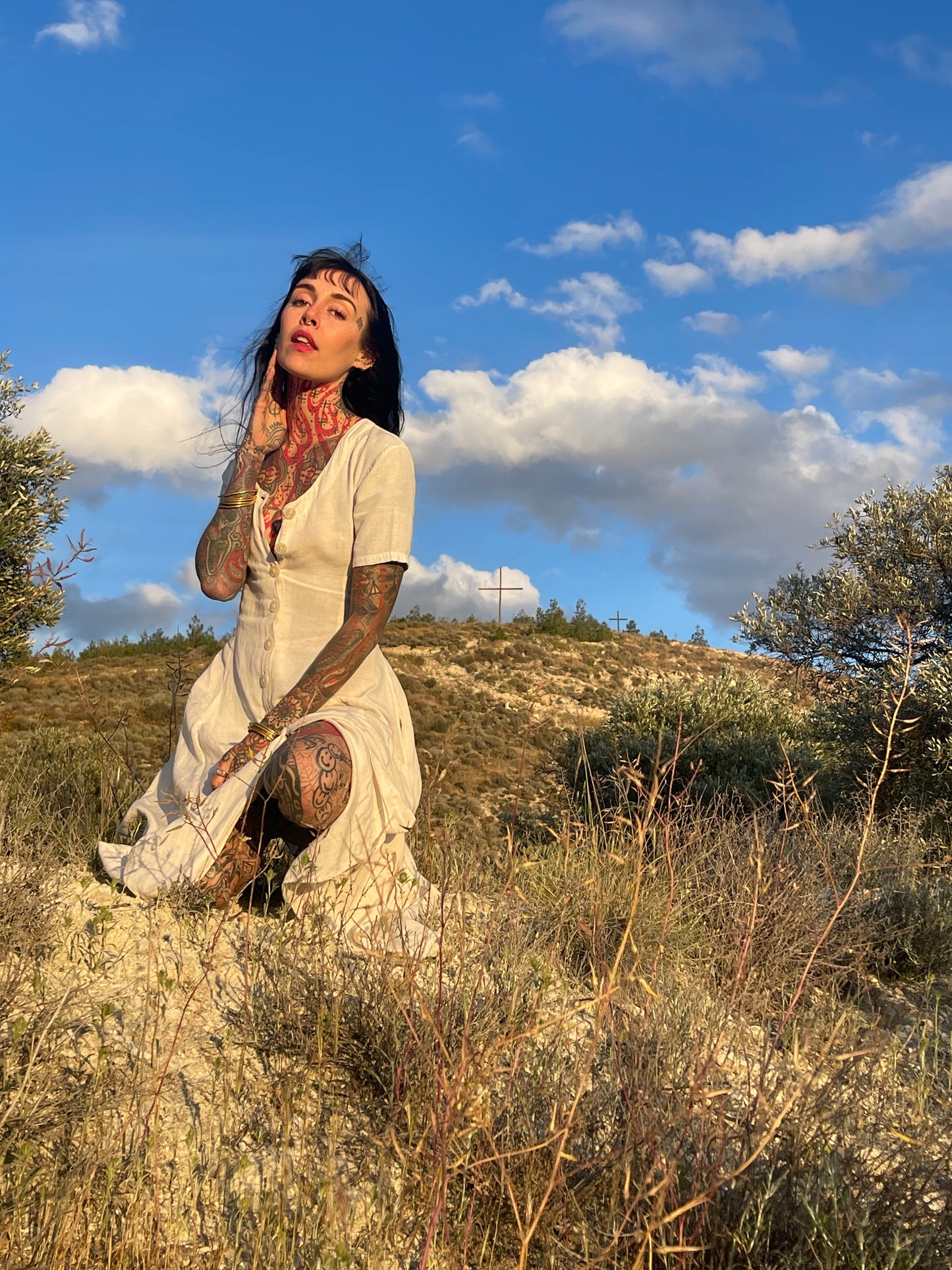 Classic Apparel: In Bloom Dress (Off White)