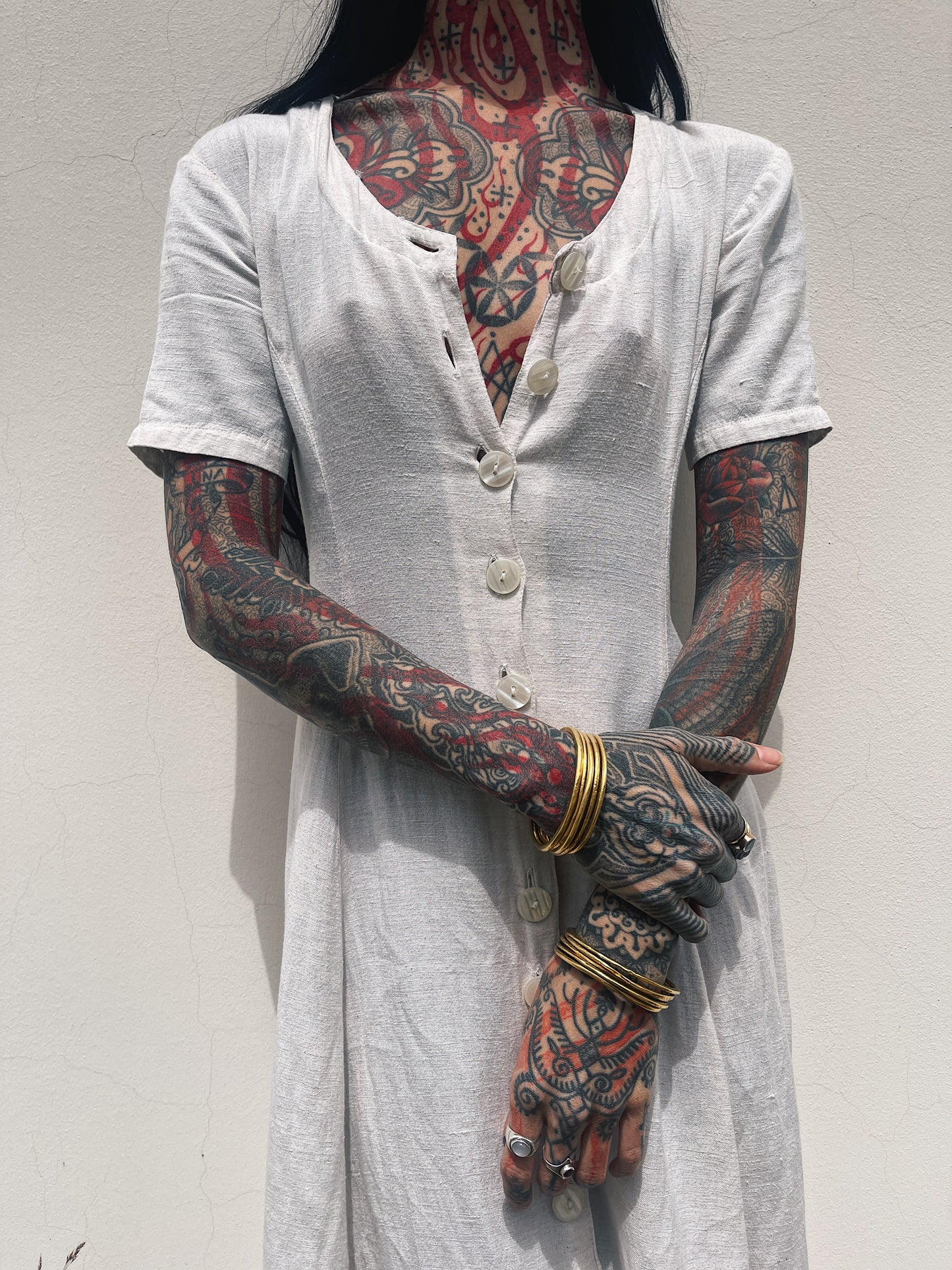 Classic Apparel: In Bloom Dress (Off White)