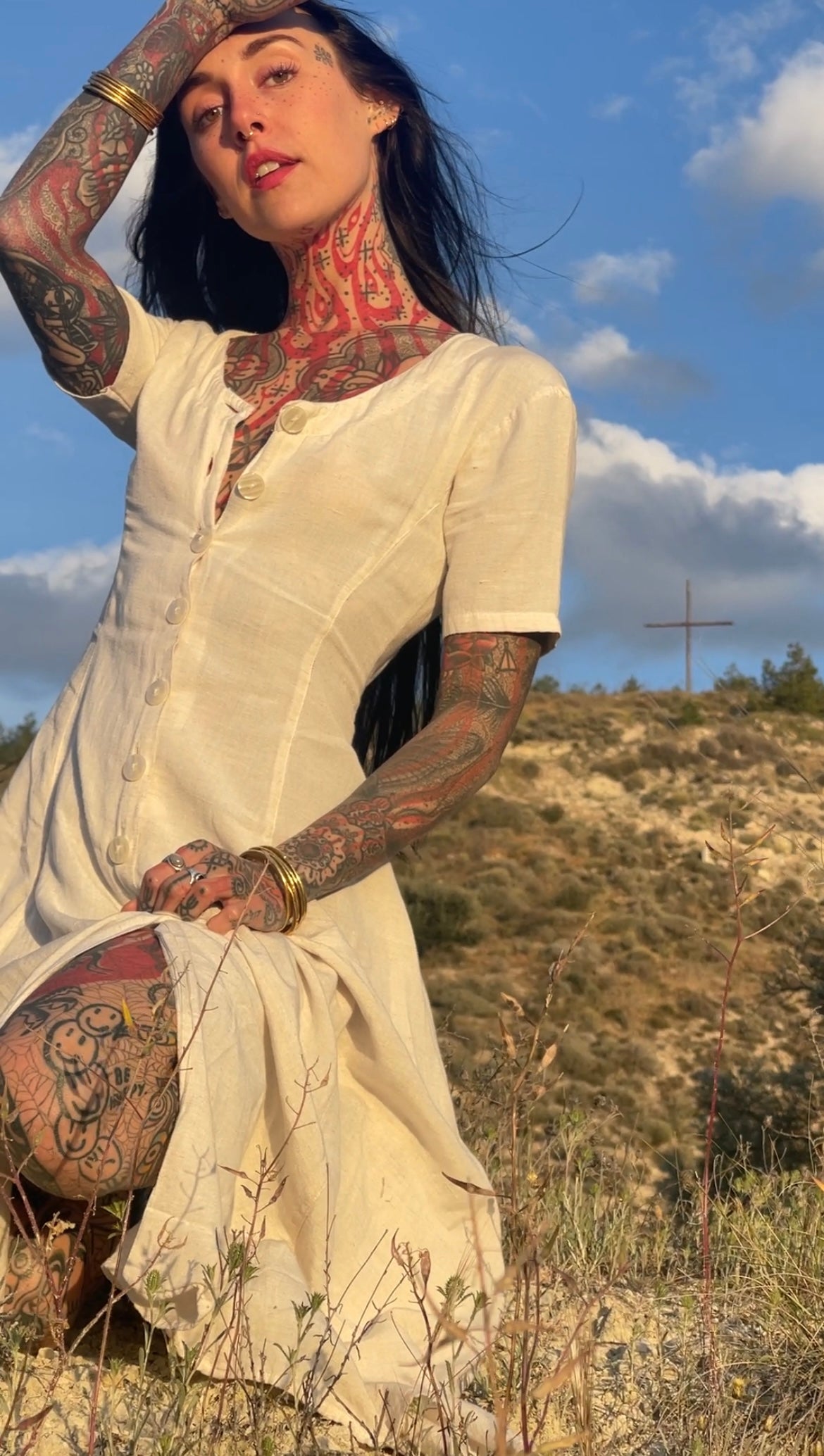 Classic Apparel: In Bloom Dress (Off White)