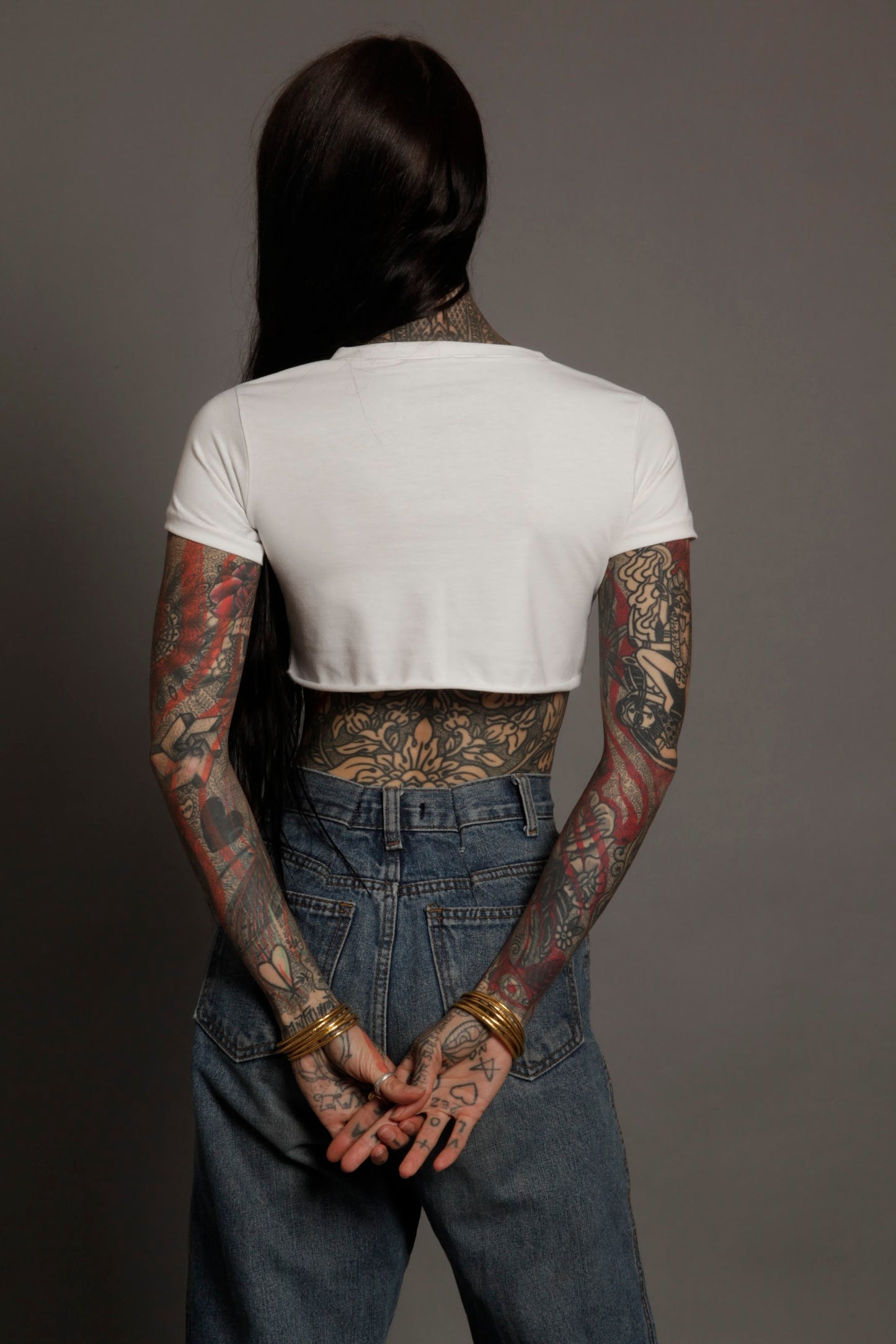 Classic Apparel: White XXXtra Crop Tee