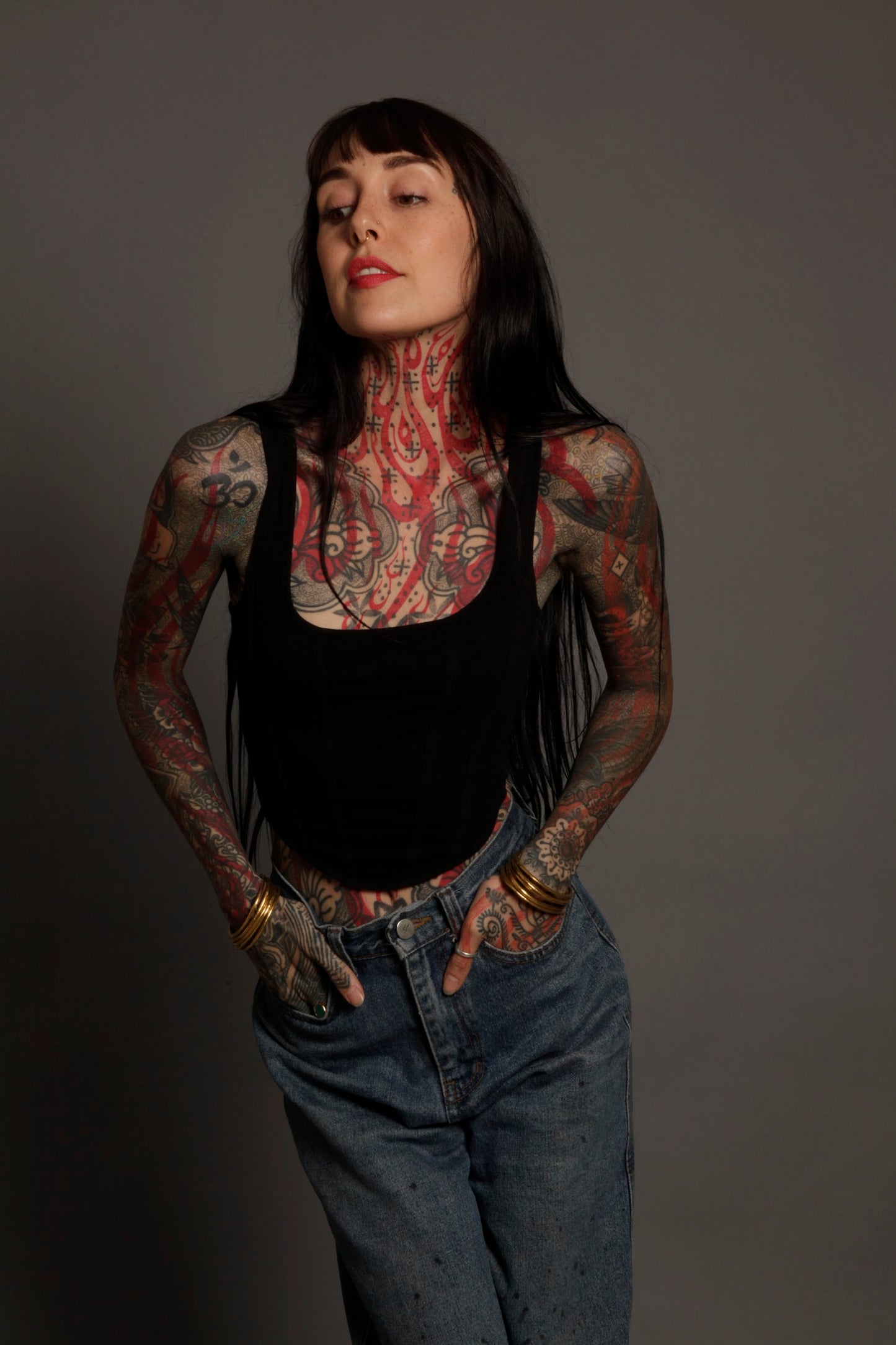 Classic Apparel: Soft Black Corset Vest