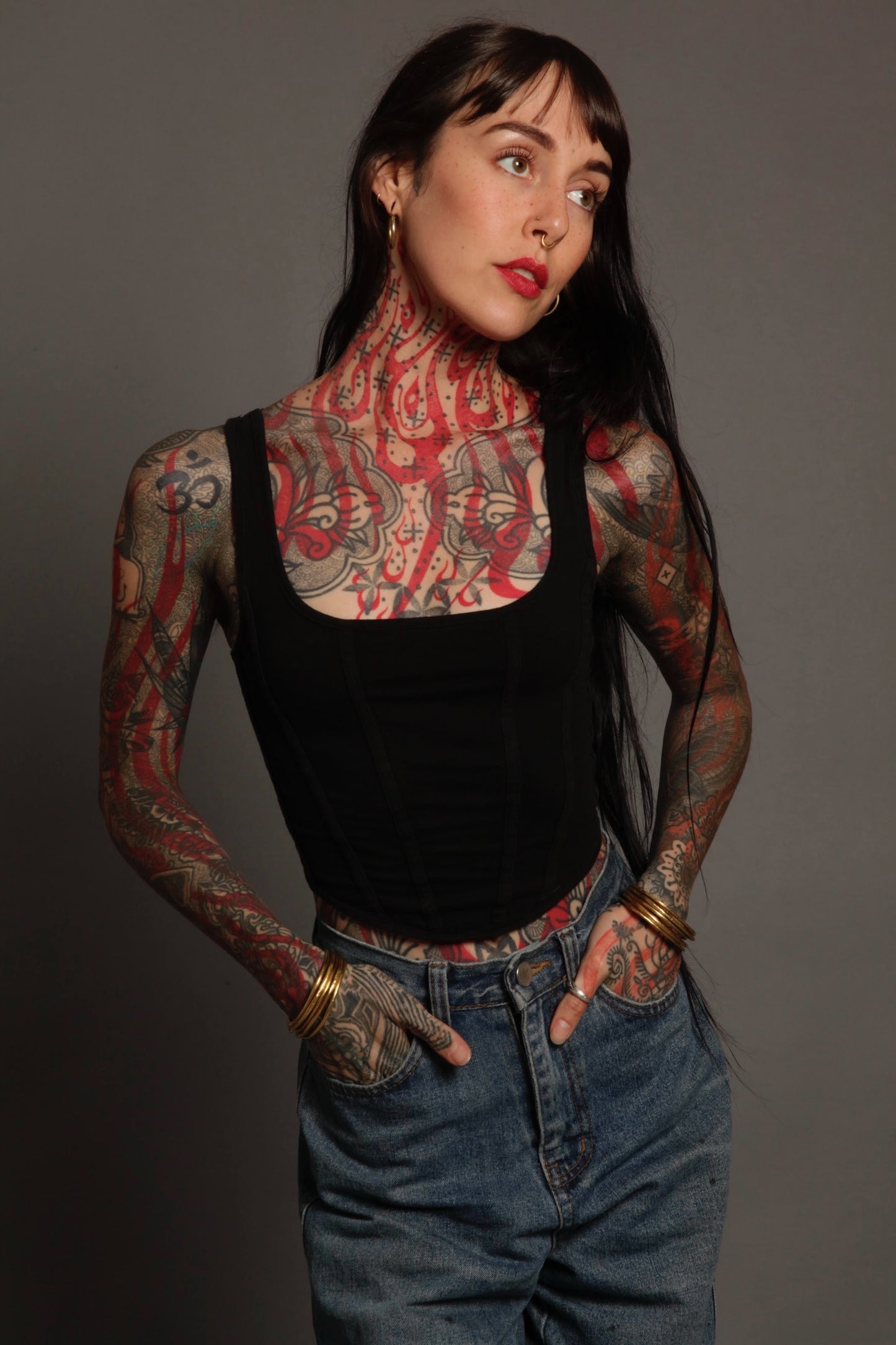 Classic Apparel: Soft Black Corset Vest