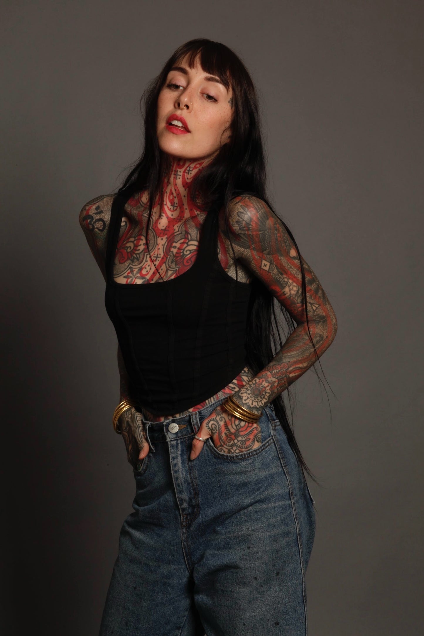 Classic Apparel: Soft Black Corset Vest