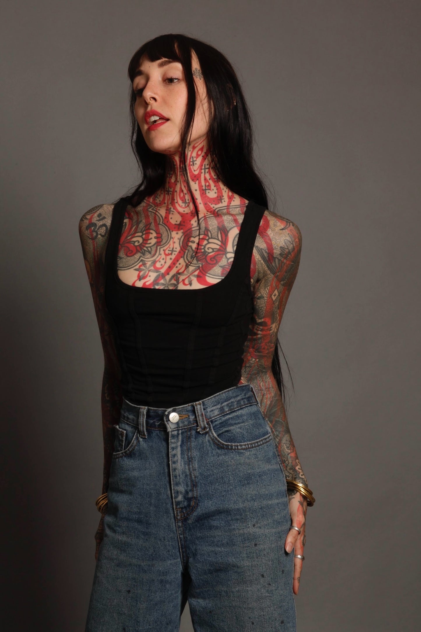 Classic Apparel: Soft Black Corset Vest