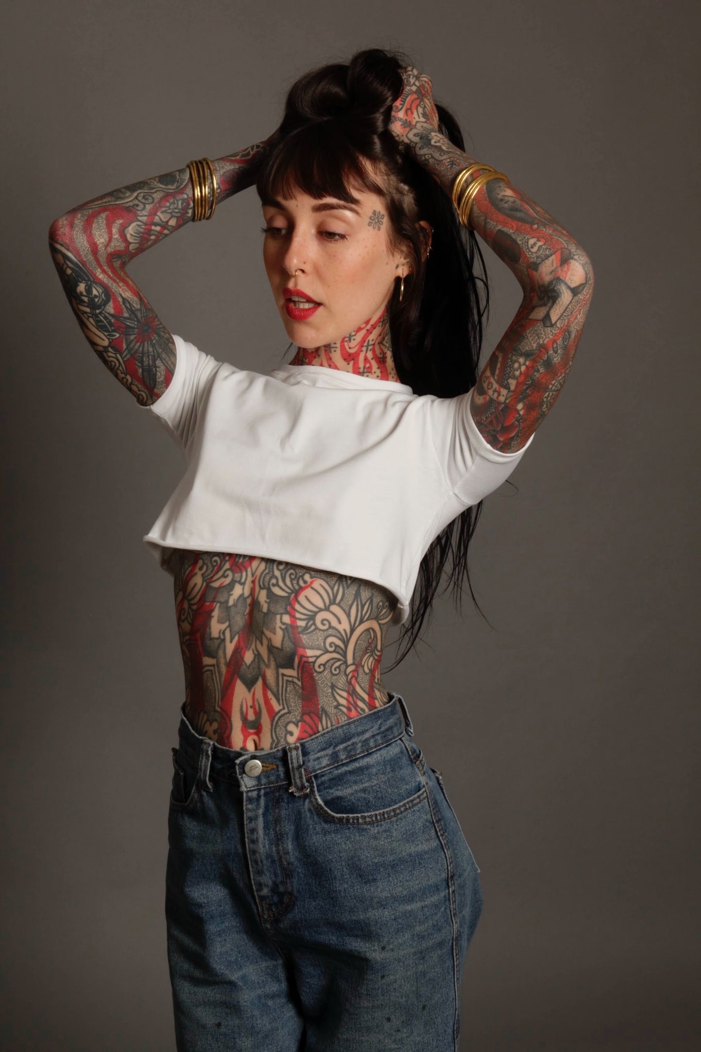 Classic Apparel: White XXXtra Crop Tee