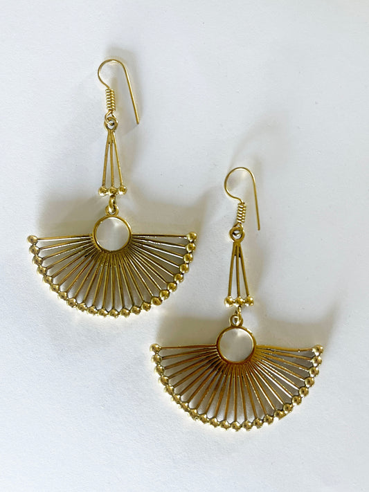 Ornate Fan Earrings