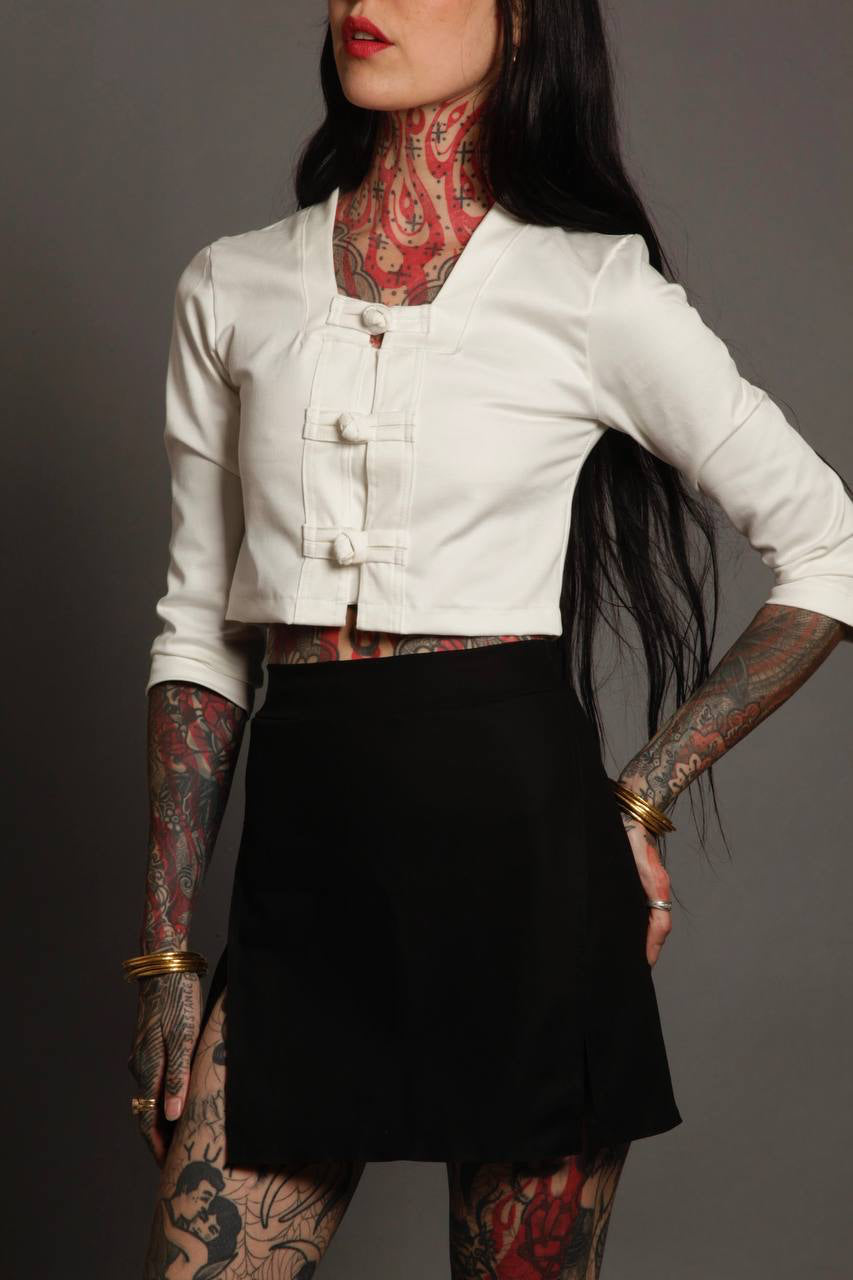 Classic Apparel: Double Split Mini Skirt