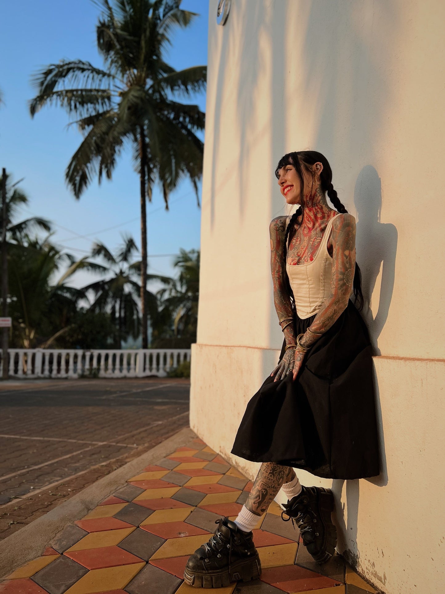 Classic Apparel: "Sweetheart" Dress (White and Black)