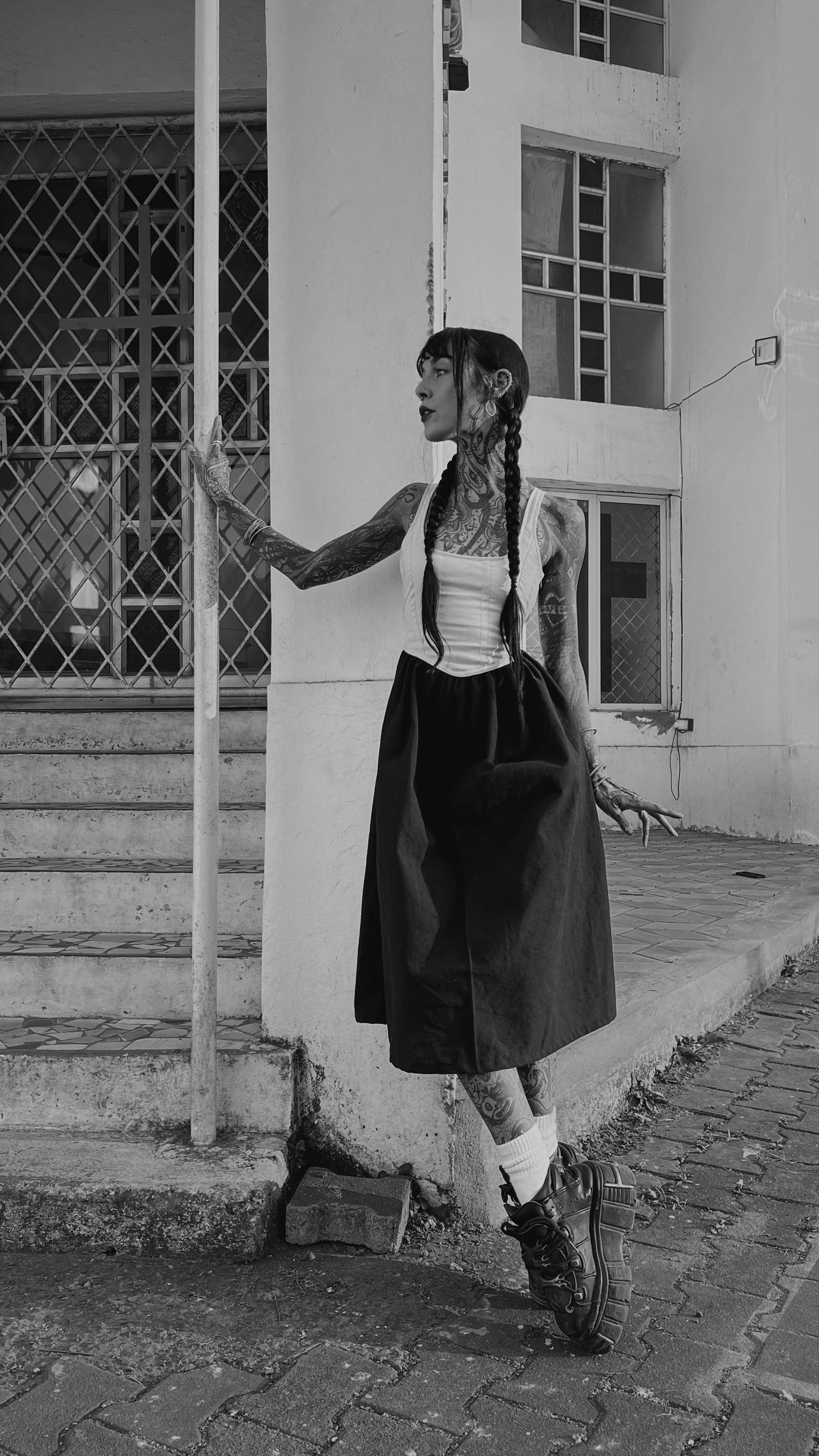 Classic Apparel: "Sweetheart" Dress (White and Black)