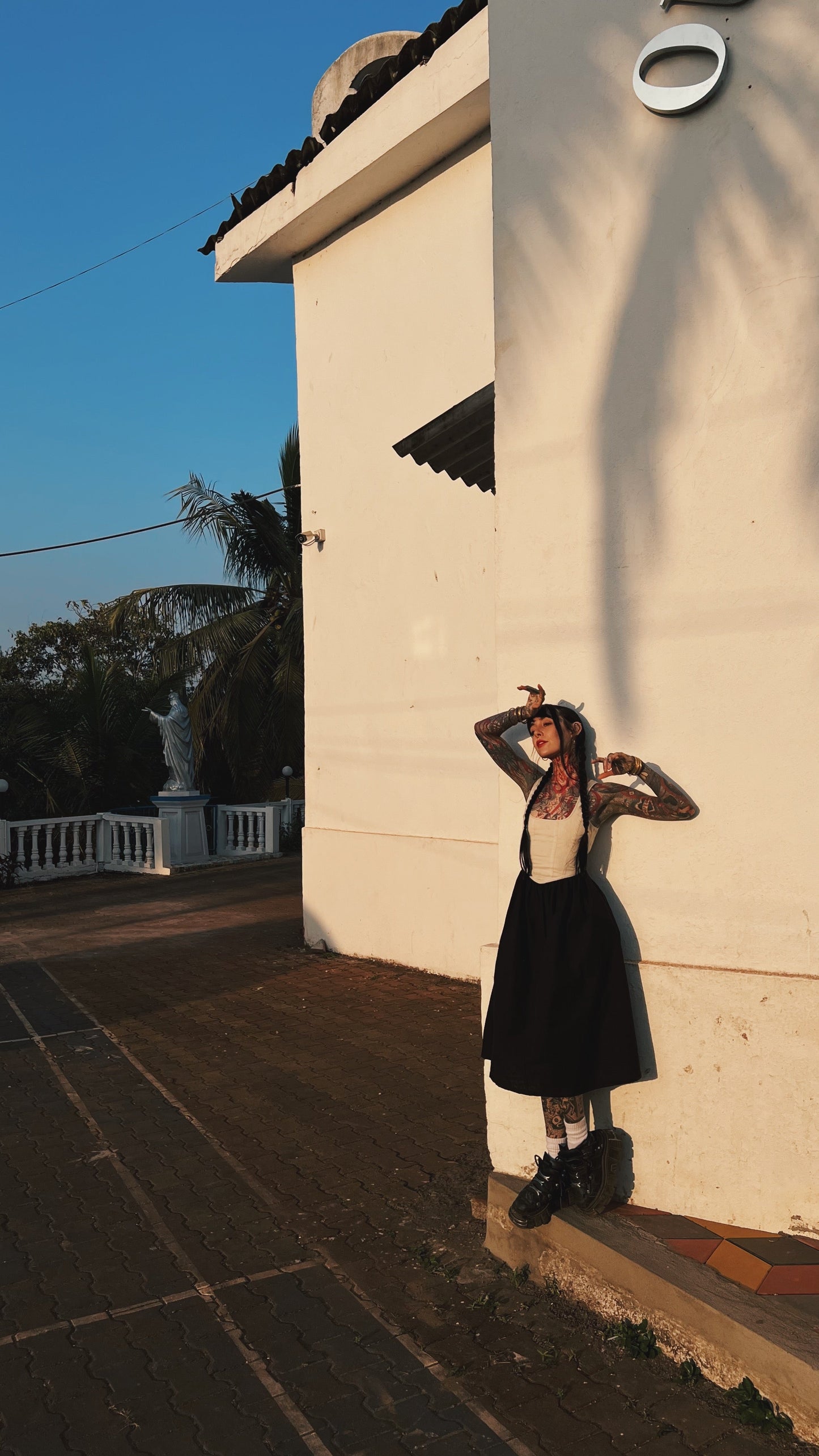 Classic Apparel: "Sweetheart" Dress (White and Black)