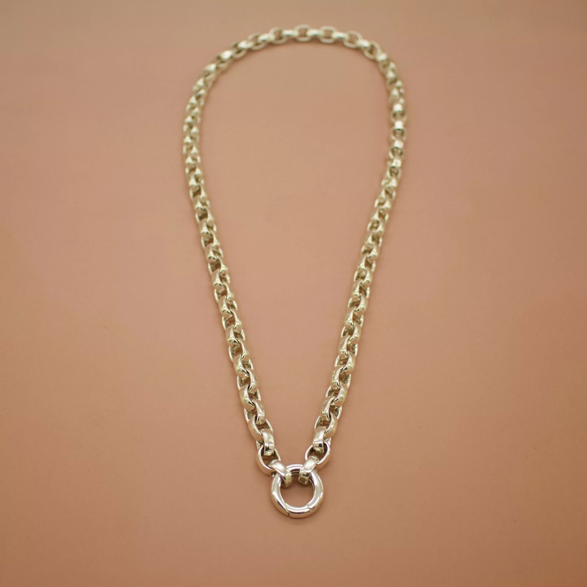 Charm Chain I - Heavy Oval Link Interchangeable Charm Loop Chain - Silver, Yellow or Rose Gold Vermeil - Necklace The Serpents Club