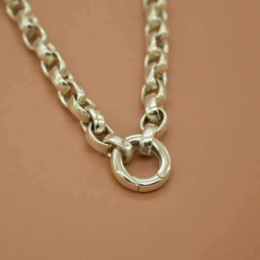 Charm Chain I - Heavy Oval Link Interchangeable Charm Loop Chain - Silver, Yellow or Rose Gold Vermeil - Necklace The Serpents Club