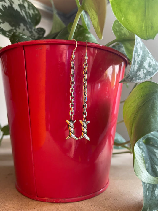 The Barbed Wire Drop Earrings