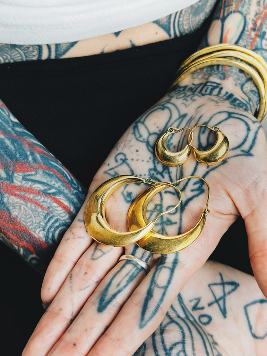 Plain Tribal Hoop Earrings