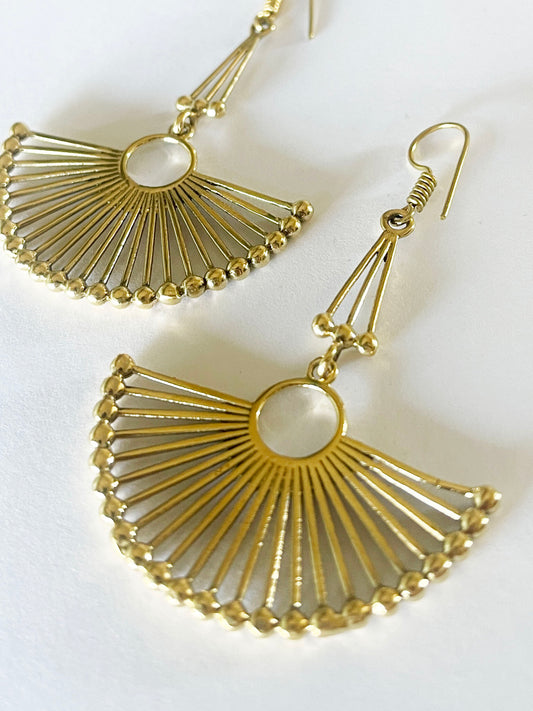 Ornate Fan Earrings