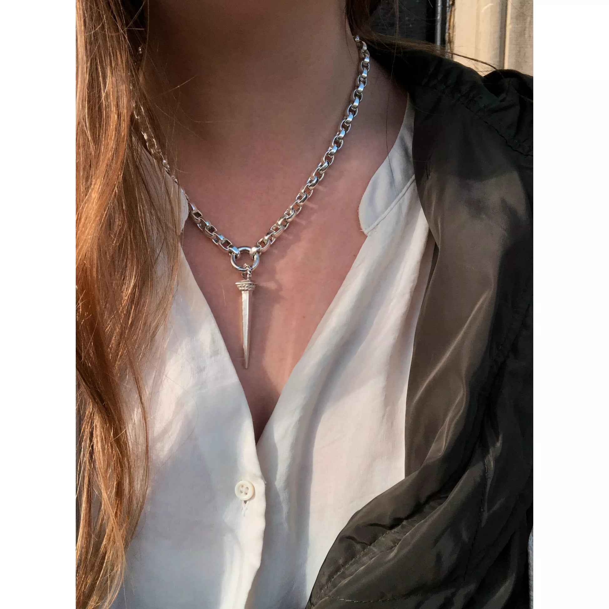 Charm Chain I - Heavy Oval Link Interchangeable Charm Loop Chain - Silver, Yellow or Rose Gold Vermeil - Necklace The Serpents Club