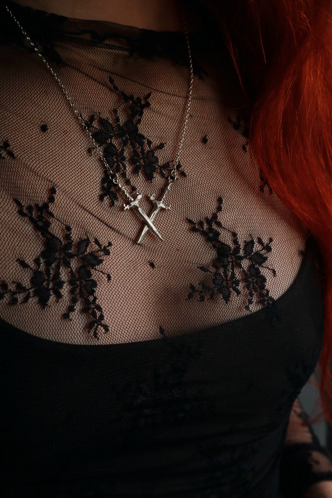 Crossed Swords Pendant