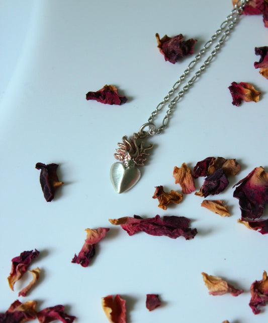 Flaming Heart Pendant (Petite)