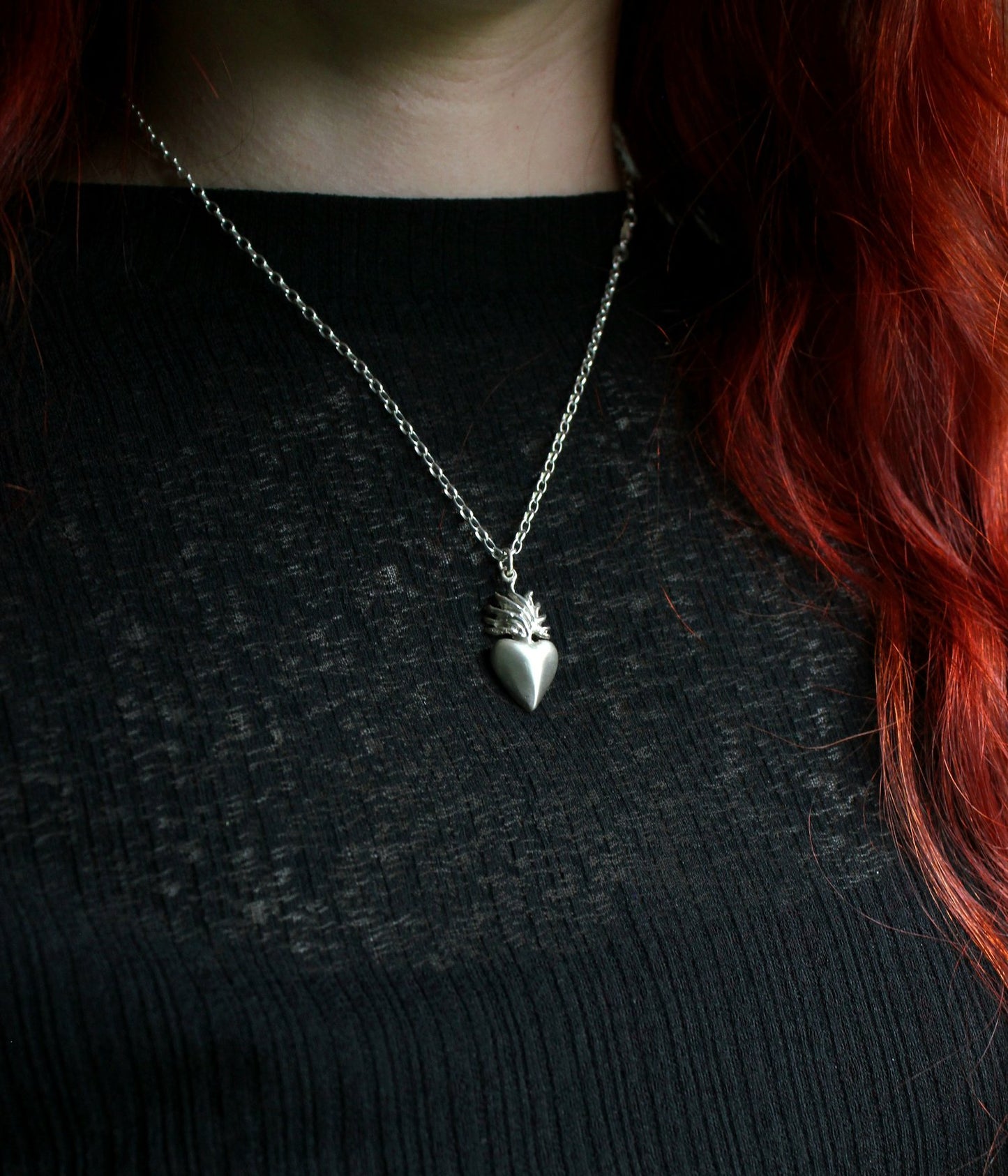 Flaming Heart Pendant (Large)