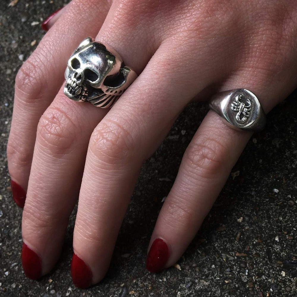 Silver Scorpion Signet Ring