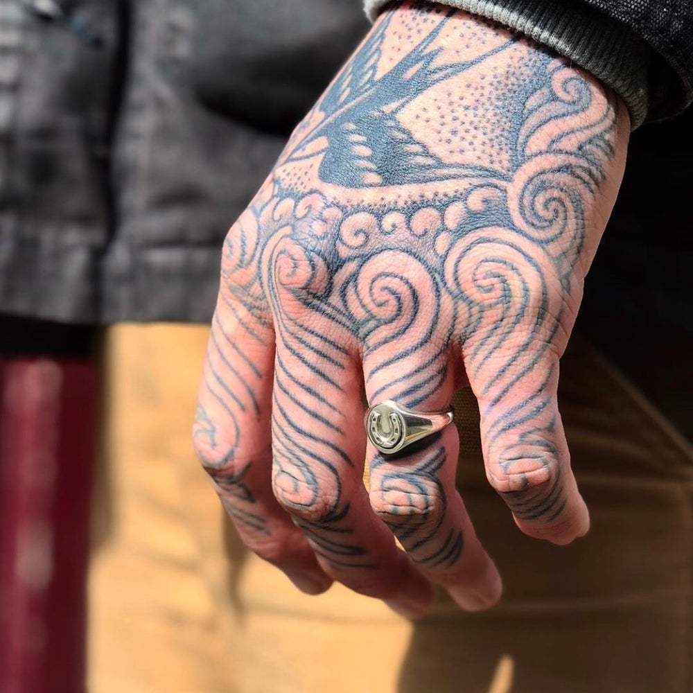 "Good Luck" Horseshoe Ring