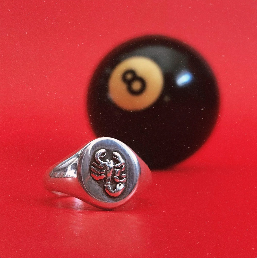 Silver Scorpion Signet Ring