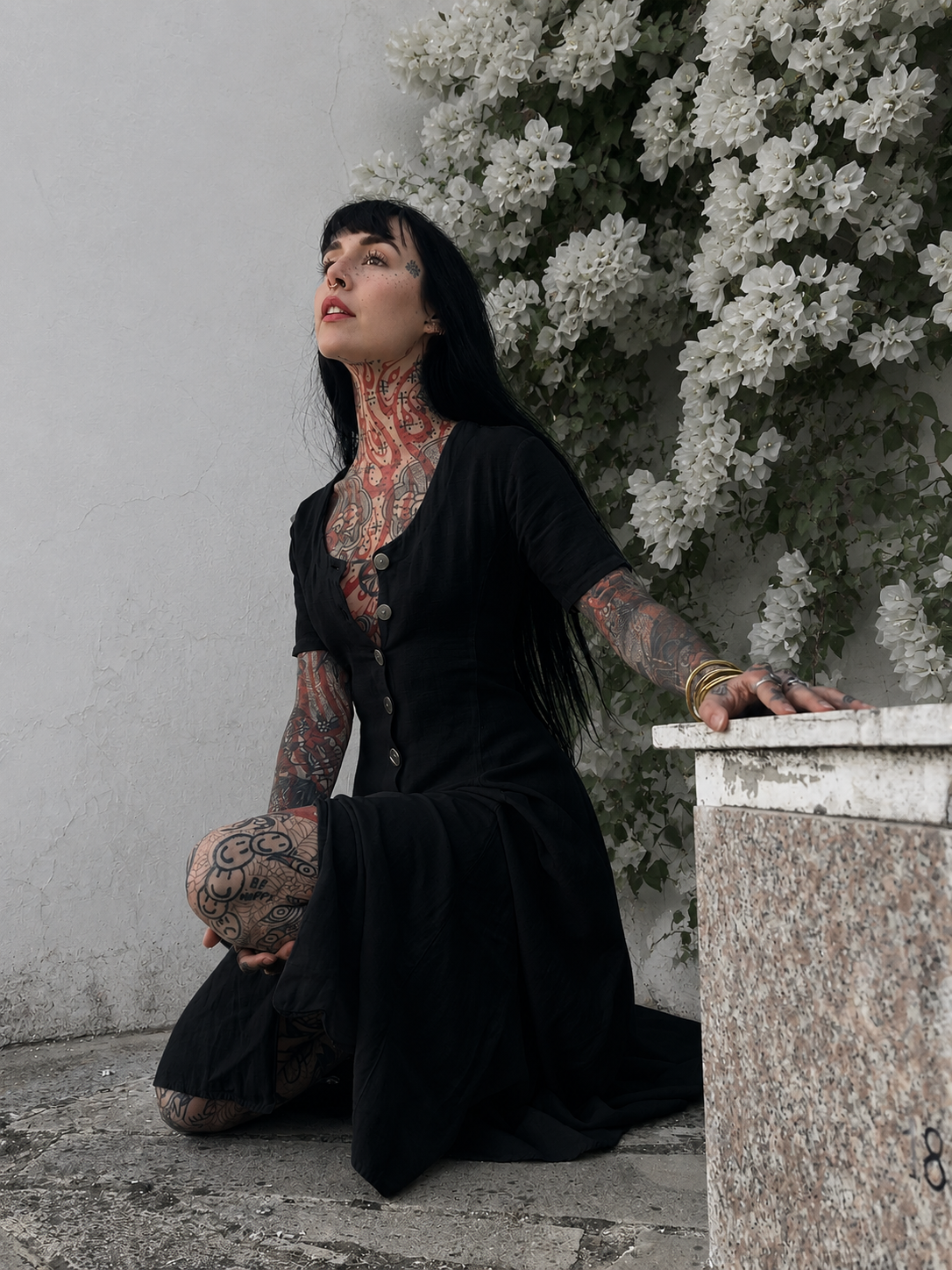 Classic Apparel: In Bloom Dress (Black)