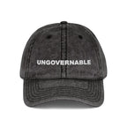 'UNGOVERNABLE' Embroidered Distressed Cap