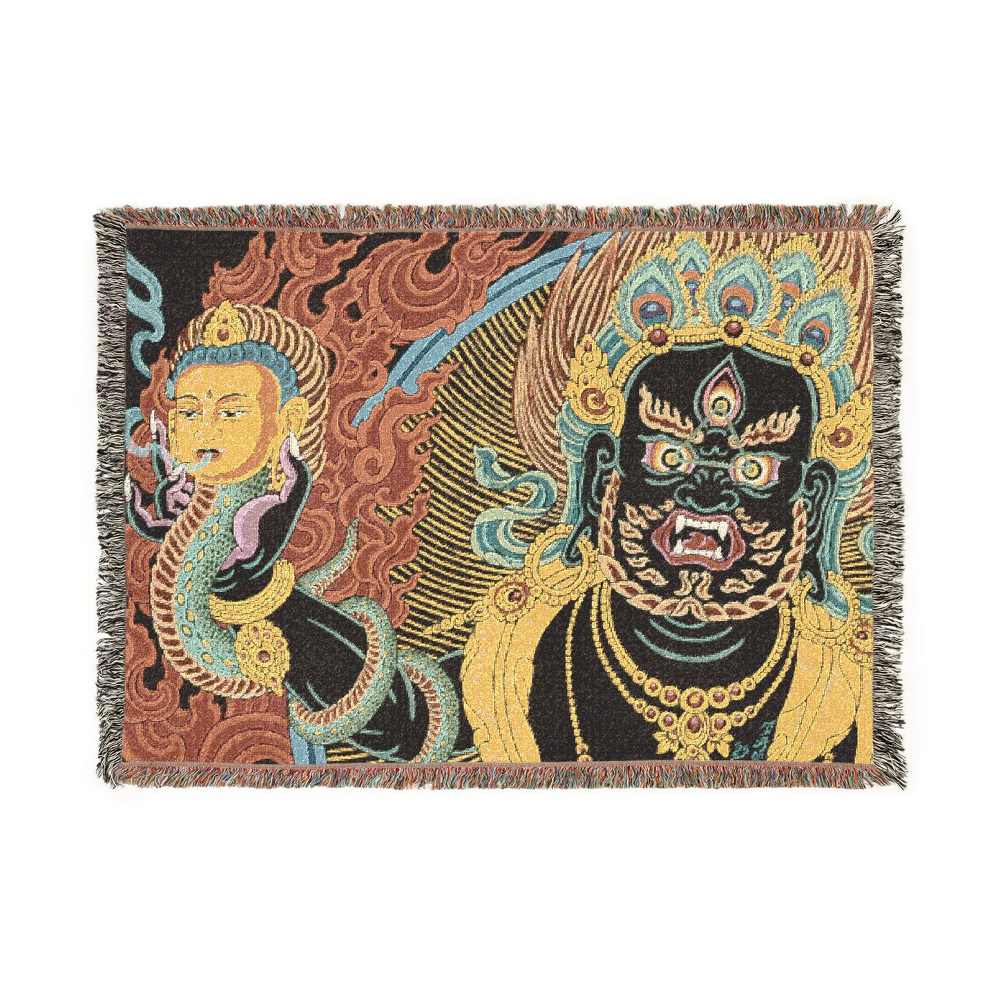 Tibetan Deity Woven Blanket — By Tas Dazaloglou