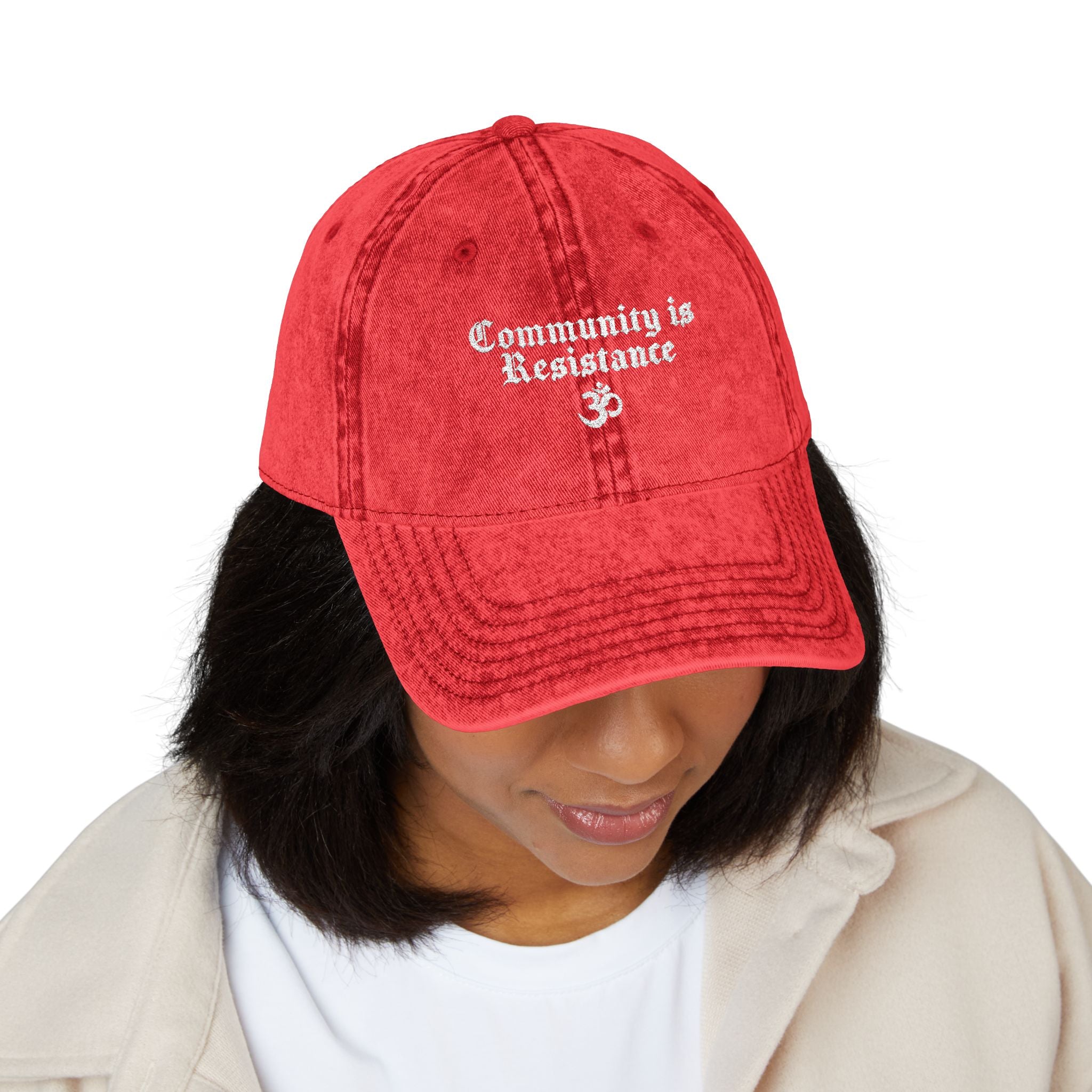 Community Is Resistance Embroidered Vintage Cap