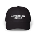"SOVEREIGN BEING" Black Embroidered Baseball Hat