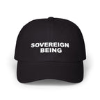 "SOVEREIGN BEING" Black Embroidered Baseball Hat