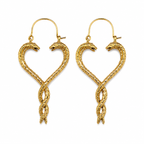 Sun Serpent's Embrace Brass Earrings