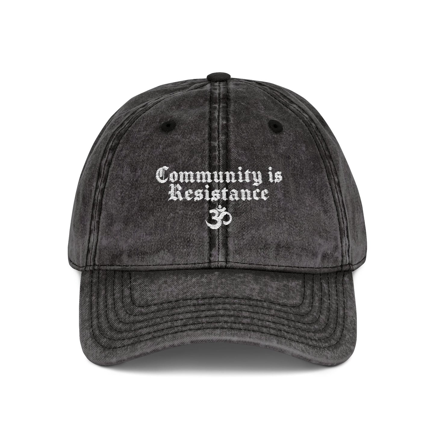 Community Is Resistance Embroidered Vintage Cap