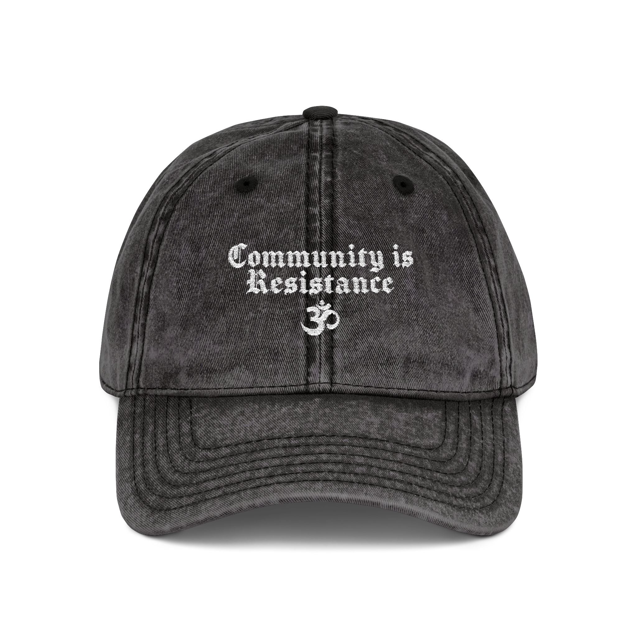 Community Is Resistance Embroidered Vintage Cap