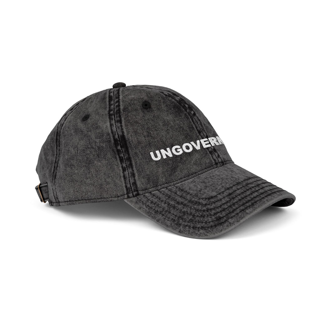 'UNGOVERNABLE' Embroidered Distressed Cap