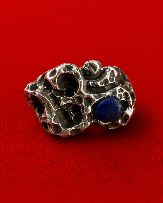 Om Ring With Lapis (One Off Piece)