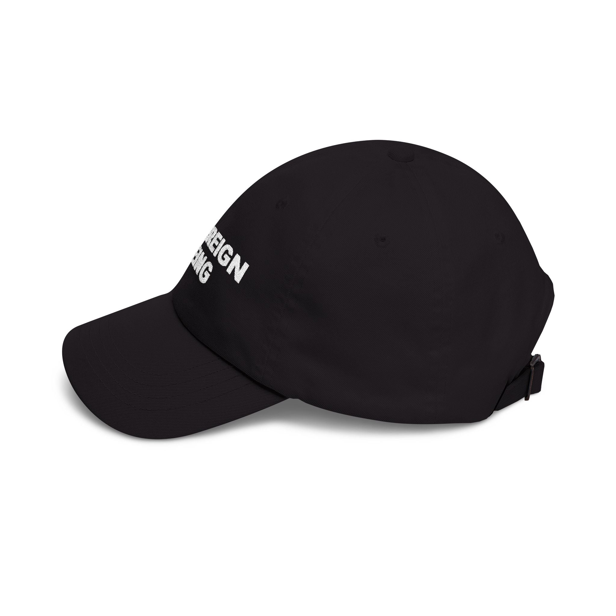"SOVEREIGN BEING" Black Embroidered Baseball Hat