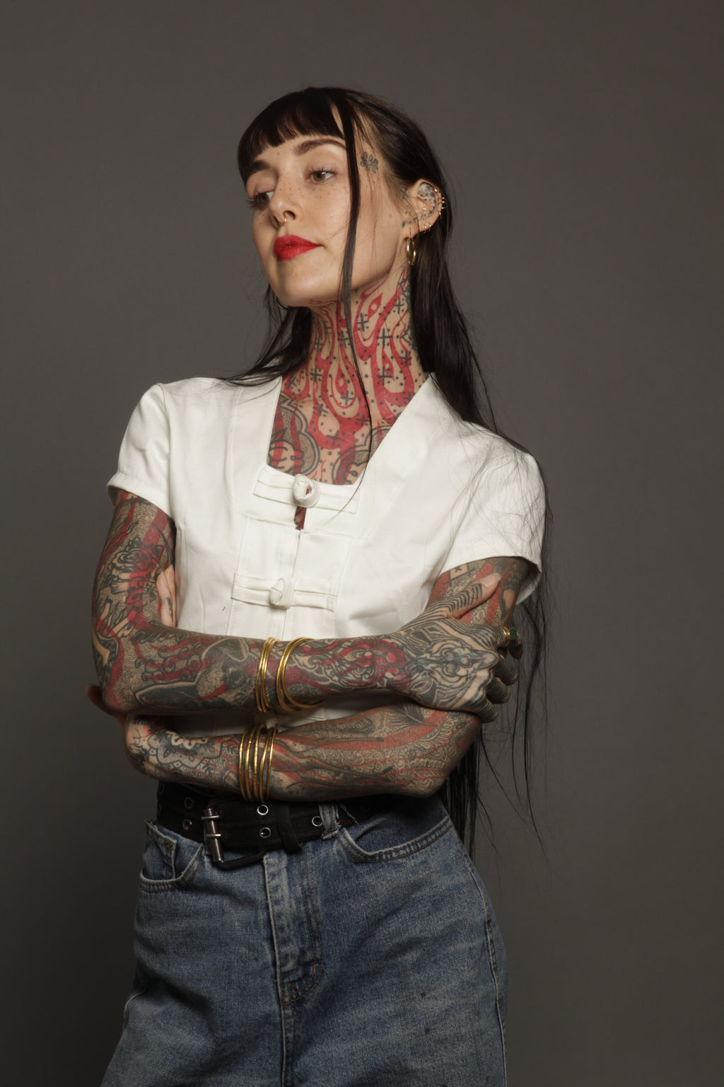 Cap Sleeve Tunic (White)